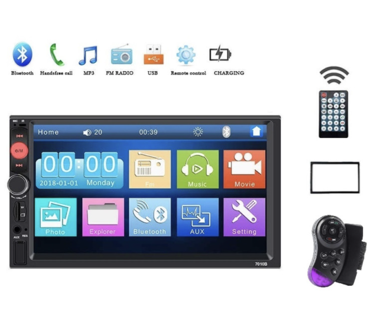 Bluetooth автомагнітола pioneer на андроїді Магнітола 2din з екраном і пультом ду Мультимедіа в машину - фото 9 - id-p2198980682