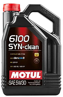 Моторное масло Motul 6100 Syn-clean, 5W30, 5 л (107948)(7547867191756)