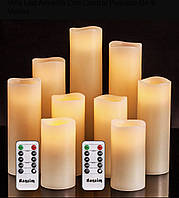 Желтая светодиодная свеча с контрольным пакетом из 9 свечей