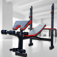 Скамья универсальная RN-Sport ReadMeBlack, для занятий в домашних условиях или в спортивных залах до 300 кг