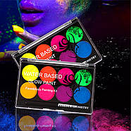 Флуоресцентний аквагрим Poetry Shadow: 8 кольорів + пензлик - арт. FC802, фото 6