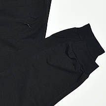 Зручні чоловічі трикотажні спортивні штани з манжетами, великі розміри 58,60,62,64,66 - чорні, фото 3