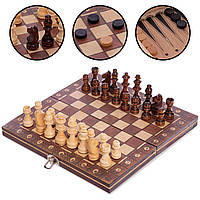 Набор настольных игр 3 в 1 Zelart W7701H шахматы, шашки, нарды un