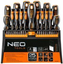 04-210 Викрутки Neo Tools набір 37шт, 20 біт, SL,PH,PZ,Torx,H, сталь S2, з підставкою