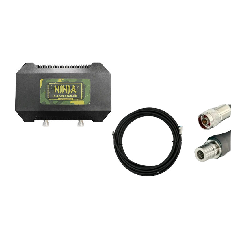 Комплект антена Ninja N-Type + Комплект дротів RG-8 20 метрів N-TYPE — QMA