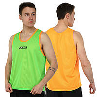 Манишка для футбола двусторонняя мужская цельная (сетка) Joma 101689-050 размер XL цвет салатовый-оранжевый un