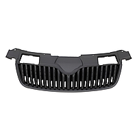 Решітка радіатора Skoda Fabia/Roomster 2007-2010 нижн.рант-черн. ребра-черн 5J0853668A 9B9 без емблеми
