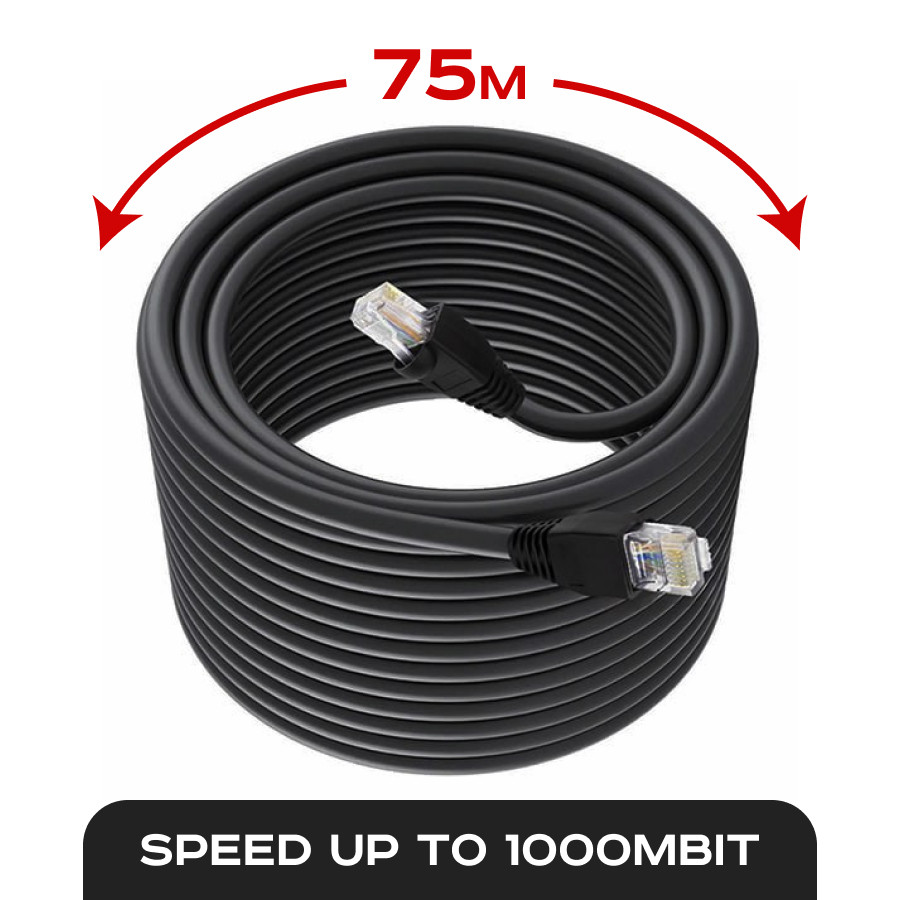 Інтернет-кабель Gear 75м CAT5e LAN LAN UTP (до 1000Мбіт/с)