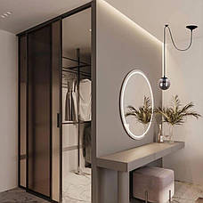 Уцінка! Чорний підвіс зі скляною 15см графітовою кулею (56-PR1501F-1 BK+BK), фото 4