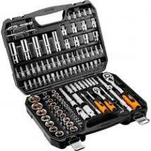 10-072 Набір інструментів Neo Tools, 156шт, 1/2", 1/4", 3/8", CrV, кейс