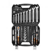 10-059 Набір інструментів Neo Tools, 82шт, 1/2", 1/4", CrV, кейс