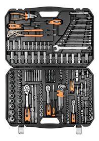 10-074 Набір інструментів Neo Tools, Набір торцевих головок 1/2", 1/4", 3/8", 182шт, CrV