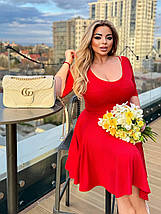 Сукня зі спідницею кльош трикотаж рубчик, фото 3