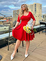 Сукня зі спідницею кльош трикотаж рубчик, фото 4