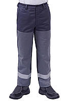 Рабочие брюки сварщика Free Work Fenix серо-синие р.44-46/5-6 (61375)(5275408181756)