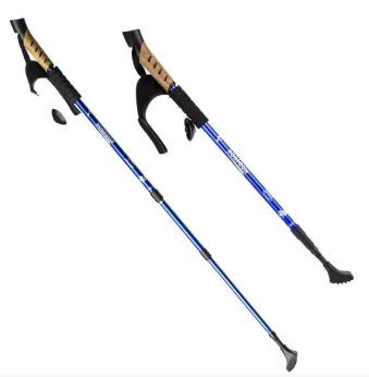 Палиці для скандинавської ходьби Kodenor телескопічні пара 135 см Blue (70505L-E)