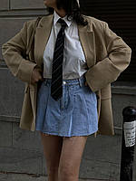 Базовая женская джинсовая юбка шорты (40, 42, 44, 46 размеры)