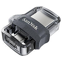 Flash SanDisk USB 3.0 Ultra Dual Drive OTG M3.0 128Gb (150Mb/s) Black inc mid