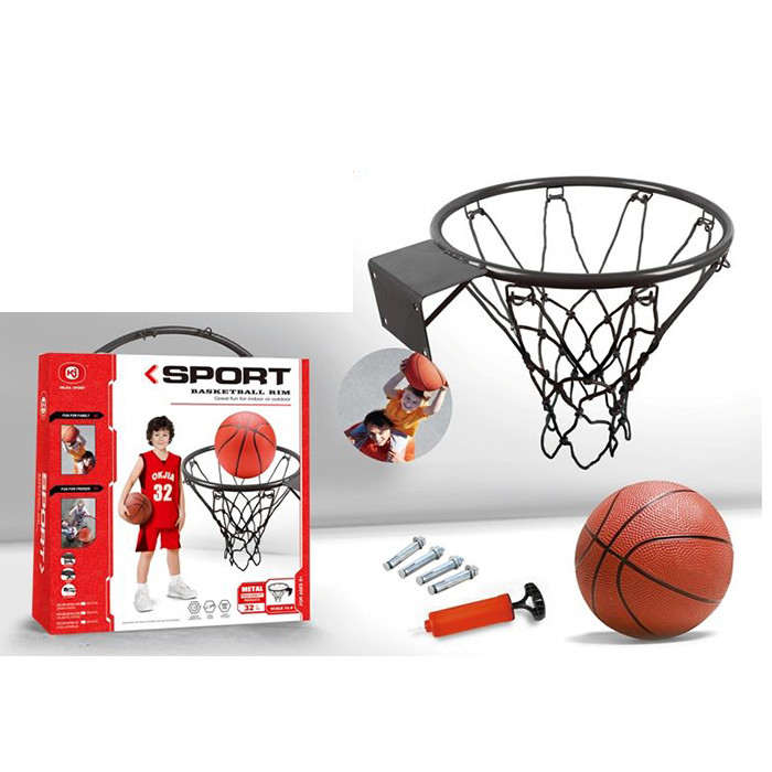 Баскетбольний набір SPORT (м'ячик, насос, кільце, сітка) Дитячий баскетбольний набір MR 1182