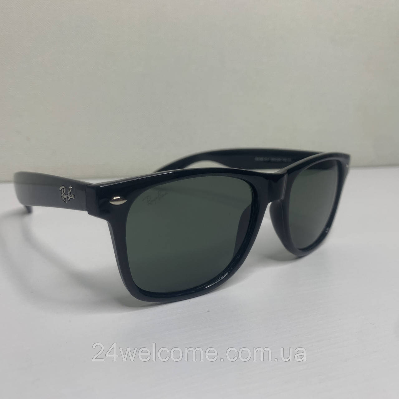 Сонцезахисні окуляри унісекс Ray Ban 2140 Wayfarer чорний глянець лінза скло