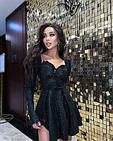 Идеальное волшебное мерцающее платье черный BD 77