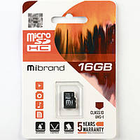 MicroSDHC (UHS-1) Mibrand 16Gb class 10 inc mid