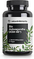 Органическая ашваганда (фирменное сырье KSM-66) Natural Elements 180 капсул