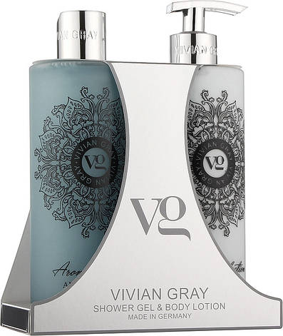 Набір Aroma Selection Гель для душа + Лосьйон для тіла Бурштин та кедр Vivian Gray, 2 х 500 мл, фото 1