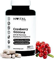 Американская красная клюква 15000 мг Hivital Foods 180 капсул
