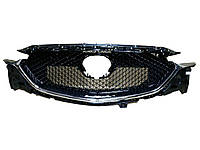 Решітка радіатора Mazda CX-5 2017 - черн.глянець з хром.молдингом 184426990 без емблеми