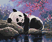 Картина по номерам BrushMe Сладкий сон панды 40х50см BS25108 IX, код: 8265751