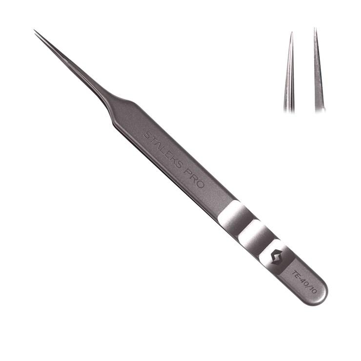 Професійний пінцет для вій Staleks Pro Expert 40 Type 10 TE-40/10, 1 шт (4820121594037)