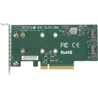 Плата расширения Supermicro PCIe x8 до SSD 2x m.2 NVMe AOC-SLG3-2M2 ZXC