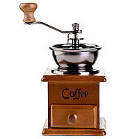 Винтажная ручная кофемолка в европейском стиле Коричневый
