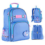 Шкільний набір Kite 100% Cute (рюкзак, пенал, сумка) 38x28x15 см, 13.25 л, блакитний, фото 4