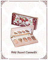 Палетка теней Flower Knows Strawberry Rococo 5 Color Eyeshadow Palette -02- Sweet Canneles