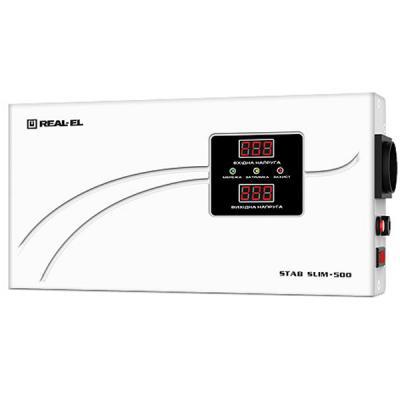 Стабилизатор REAL-EL STAB SLIM-500, white EL122400006 ZXC - фото 1 - id-p2199039663