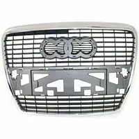 Решітка радіатора Audi A6 2005-2008 + хром. рамка 181204990 без емблеми