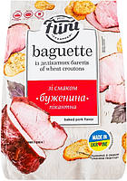 Сухарики пшеничные Flint Baguette со вкусом Буженина пикантная 100 г (4820182747724)
