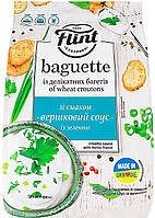 Сухарики пшеничные Flint Baguette со вкусом Сливочный соус с зеленью 100 г (4820182746727)