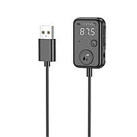 Bluetooth-ресивер BOROFONE BC49 June car BT FM transmitter Black mid