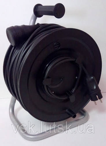 Електричний подовжувач на котушці з з/к з виносною розеткою 30 м(ПВС 3"1,5) ТМ ФЕНІКС ЕП, фото 1