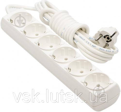 Подовжувач 6 гнізд з заземленням / 3м. (BR-1556-3), фото 1