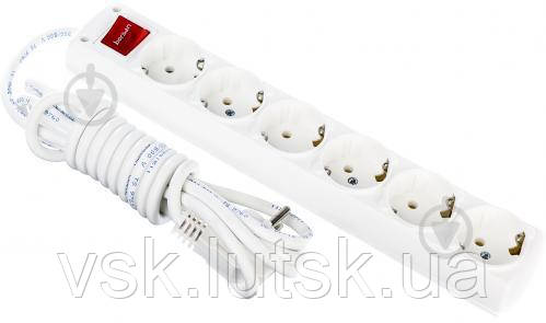 Подовжувач 6 гнізд з заземленням+вимикач / 5м. (BR-1566-5), фото 1