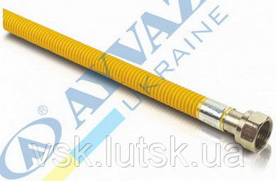 Шланг неірж. редукц 1/2х3/4 (З-В) 80 см (AYVAZ) ГАЗ, фото 1