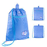 Шкільний набір Kite 100% Cute (рюкзак, пенал, сумка) 38x28x15 см, 13.25 л, блакитний, фото 10