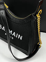 Жіноча сумка чорна Balmain Paris сумка-багет на плечі стильна Люкс якість