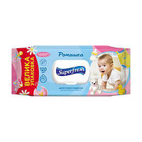 Дитячі вологі серветки Superfresh Baby Chamomile з клапаном, 120 шт.