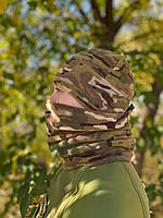 Теплая армейская флисовая шапка на зиму под шлем из плотного материала 260гр/м, цвет мультикам mid