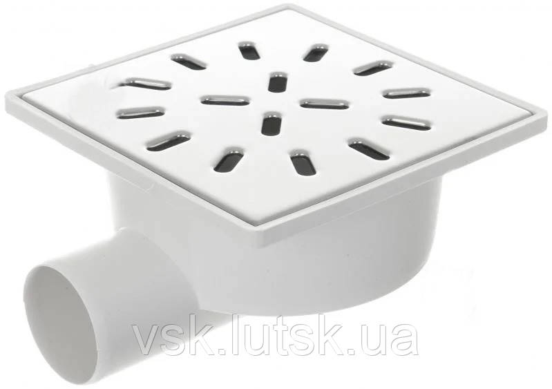 Трап ПВХ 50х90, н/ж 150х150, з "Сухим" засувом, фото 1